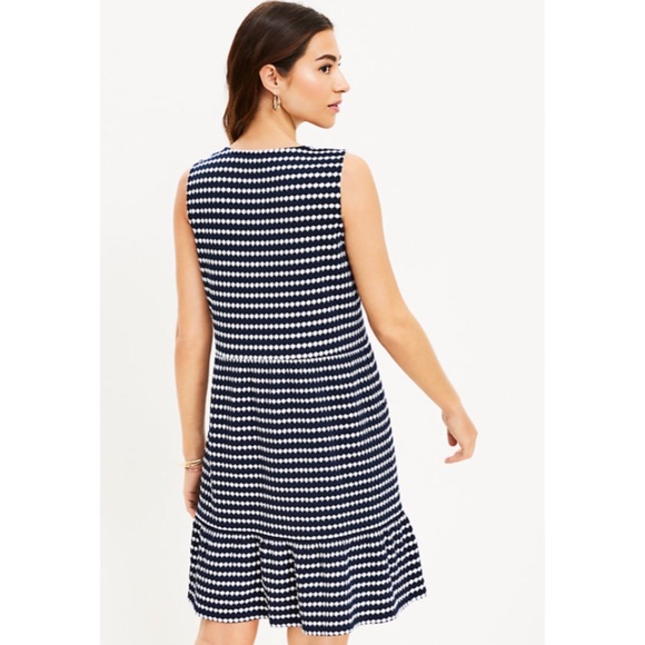 Loft Jacquard V-neck Swing Dress - Picture 4 of 16